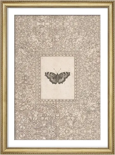 Vista 275 de MUDECOR Lienzo enmarcado prémium para pared, pinos nevados en bosque de invierno, ilustraciones modernas, arte contemporáneo, escénico, divertido
