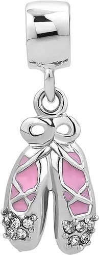 Vista 2 de NARTGO Dije rosa para bailarina de ballet compatible con pulseras Pandora