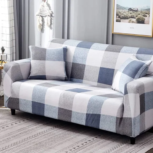 Vista 19 de IMYOGI Funda de sofá de alta elasticidad estampada, funda de elastano elástica para sofá de esquina, lavable para 3 cojines, protector de muebles