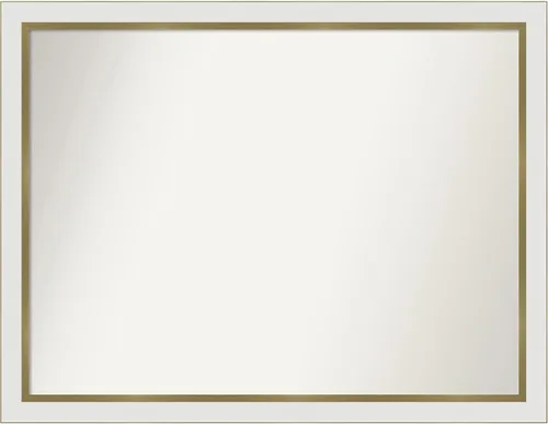 Vista 154 de Amanti Art Espejo personalizado, espejo de baño estrecho Alexandria White Wash, espejo de pared o espejo de tocador de baño sobre el fregadero