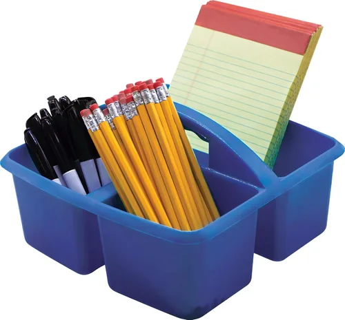 Vista 2 de Teacher Created Resources Paquete de 6 unidades de almacenamiento de plástico portátil azul para aulas, habitación de niños y organización
