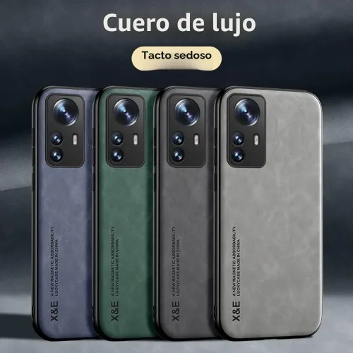 Vista 5 de Kepuch Silklike Case para Xiaomi 12 - Cubierta de parachoques Placa de metal incorporada para Xiaomi 12 - Negro