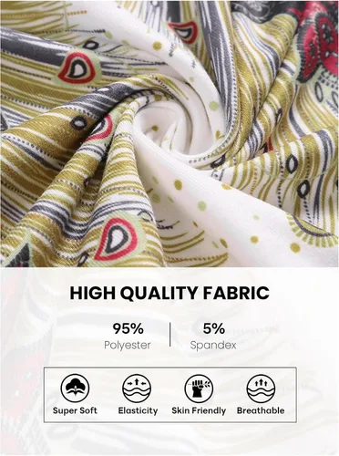Vista 5 de QIANXIZHAN - Pantalones harén para mujer, pantalones bohemios de yoga con cintura alta y bolsillos