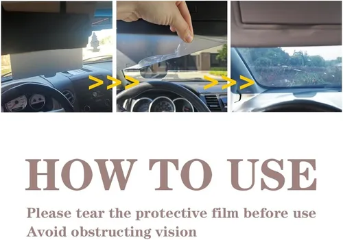 Vista 5 de Extensor de visera de automóvil, parasol para parabrisas y ventana lateral, extensor de parasol antirreflejo para el asiento delantero del conductor