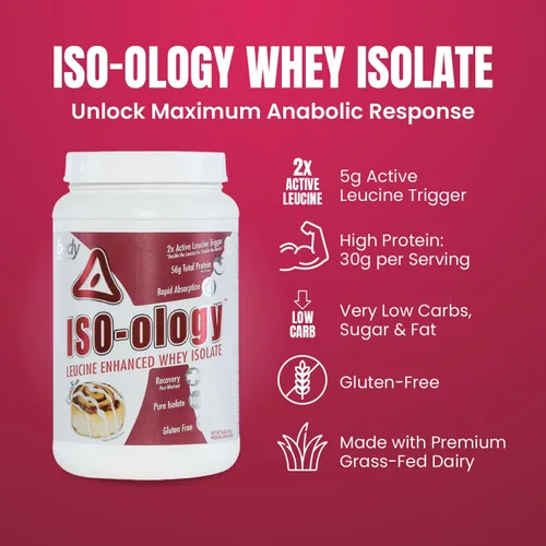 Vista 2 de Body Nutrition ISO-Ology, proteína aislada de suero en polvo mejorada con leucina, suplemento de recuperación después del entrenamiento, suero