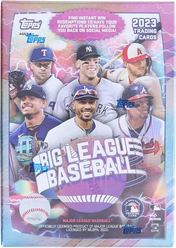Vista 2 de MLB Topps 2023 Big League Baseball - Caja de cartas coleccionables BLASTER [10 paquetes]