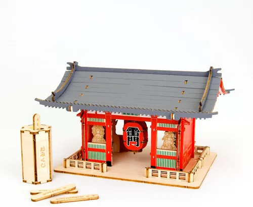 Vista 15 de Rompecabezas 3D de arquitectura de madera del castillo de Edo - Divertidos kits de manualidades de madera - Regalo ideal para cumpleaños y recuerdos
