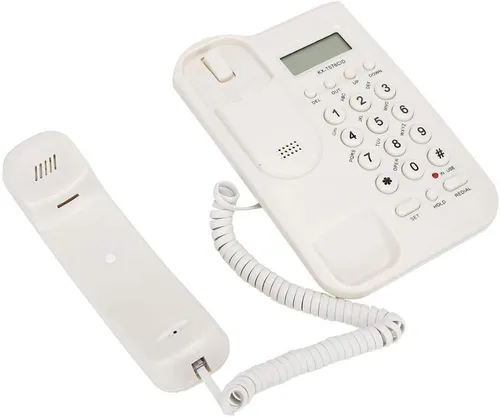 Vista 6 de Teléfono fijo, DTMF/teléfono con cable con pantalla de identificación de llamada/conjunto de números/función de redireccionamiento para el hogar