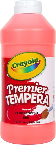 Vista 2 de Crayola Pintura de témpera de neón, pintura azul claro para niños, botella exprimible de 16 onzas