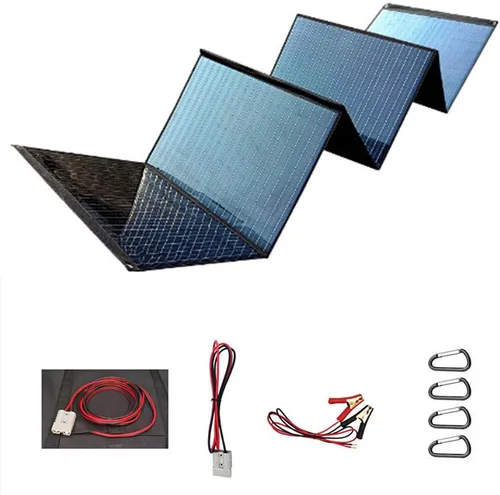 Vista 11 de Panel solar portátil plegable de 400 W, panel de silicona monocristalino, impermeable, con cable de alimentación, adecuado para familias de viajes