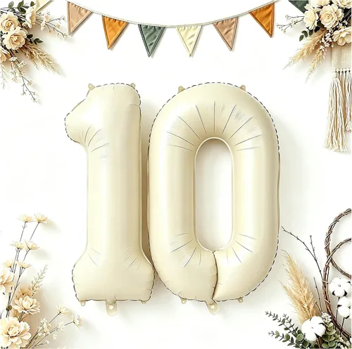 Vista 166 de Globos grandes de 40 pulgadas de números del 0 al 9, globos numéricos para decoración de fiesta de cumpleaños, globos de helio de aluminio