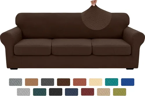 Vista 33 de XINEAGE Funda de diván para sofá en forma de L, fundas de sofá modular para mascotas, funda de asiento de sofá antideslizante lavable, fundas