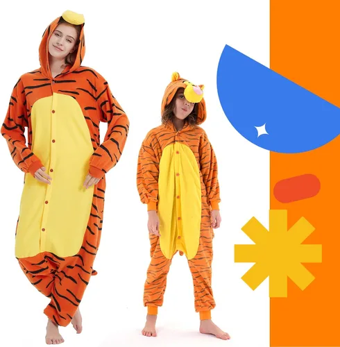 Vista 2 de Beauty Shine Unisex Adult Cartoon Costume Halloween Christmas Sleepwear Jumpsuit Onesies Plush Cosplay Pajamas