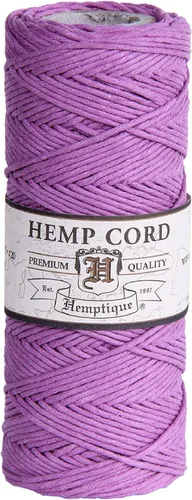 Vista 38 de Hemptique - Carrete de cordón de cáñamo 100 % - 62.5 m de hilo de cáñamo - Hecho con amor - Hilo de cordón de 20 ~ 1 mm para hacer joyas, macramé