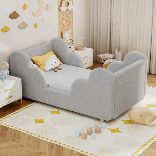 Vista 8 de DoCred Cama infantil, cama tapizada para niños y niñas