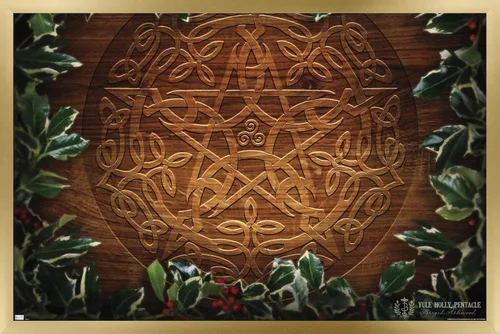 Vista 15 de Trends International Brigid Ashwood - Póster de pared con diseño de pentáculo navideño de Yule celta