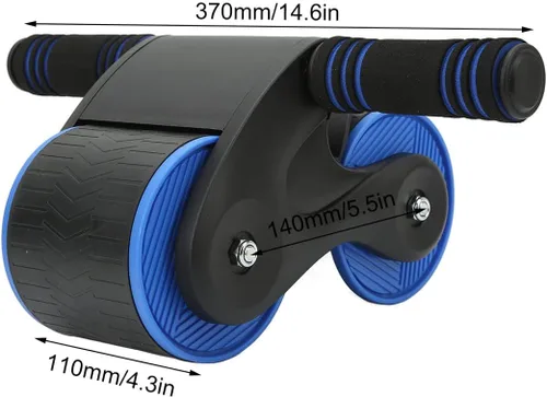 Vista 5 de Ruedas abdominales Rodillo Rueda abdominal Automática Rueda Abdominal Equipo de fitness para el hogar Curling Aparato abdominal (negro azul)