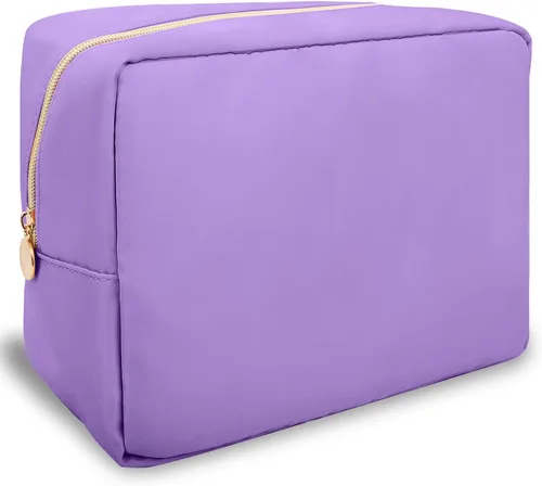Vista 87 de izuzta Nylon Lager Pequeño Slim Mini Maquillaje Bolsa Organizador, Beige, Viajes
