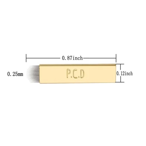 Vista 5 de PCD Microblade Needle, nuevo tatuaje de estrella, 50 piezas, PCD, 12 en forma de U, maquillaje permanente, agujas de microblading de cejas manuales