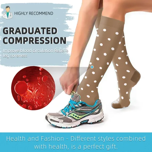 Vista 5 de FuelMeFoot Calcetines de compresión para hombres y mujeres de 20-30 mmHg-Calcetines de apoyo graduados para enfermeras de fútbol y correr