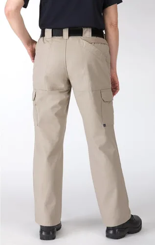 Vista 4 de 5.11 Tactical - Pantalones militares de trabajo para mujer, lona de algodón, cintura autoajustable, estilo 64358