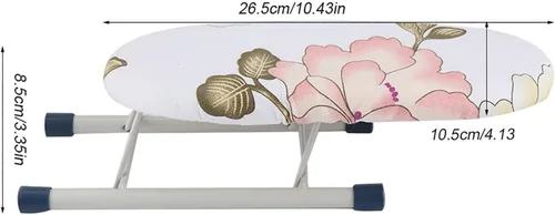 Vista 6 de AMONIDA Tabla de planchar plegable de mesa, mini tabla de planchar que ahorra espacio, manga de viaje, puños y cuello, mesa de manipulación (peonía)