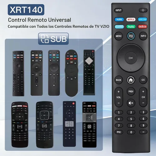 Vista 3 de Control remoto universal para Vizio Smart TV LED LCD HD 4K UHD HDR TV - No requiere configuración