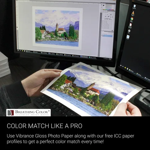 Vista 5 de Vibrance - Papel brillante para impresora fotográfica, 8.99 oz/m², acabado brillante, rollo de papel fotográfico de alta calidad con núcleo de 3