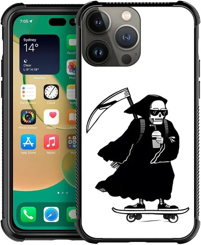 Vista 12 de CARLOCA Funda compatible con iPhone 14 Pro, diseño gráfico de identidad de American Horror Story, a prueba de golpes, antiarañazos, para iPhone 14