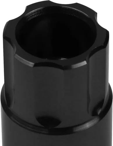 Vista 5 de J2 Engineering - 20 tuercas de aluminio M12 x 1.25 7075-T6 de 1.969 in con llave de enchufe (negro)