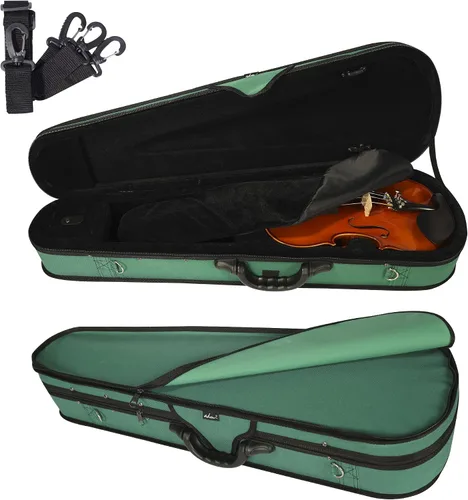 Vista 12 de Estuche básico, profesional, rígido, liviano, con forma triangular, para violín, de la marca ADM , Talla full