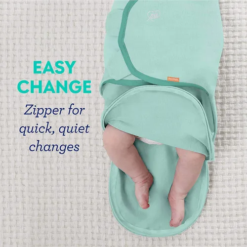 Vista 8 de SwaddleMe Luxe Easy Change Swaddle, Ellie Elephant/Triángulo Gris, S/M (0-3 meses)
