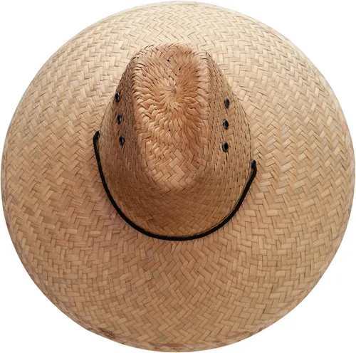 Vista 5 de Solid Wing Sombrero de paja de safari aplastado para hombre