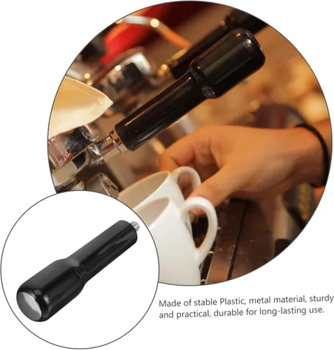 Vista 7 de Cafetera con mango para cafetera, kit de café automático, cafetera pequeña, filtro de taza, cafetera, cafetera, tetera, filtros de café, metal, negro