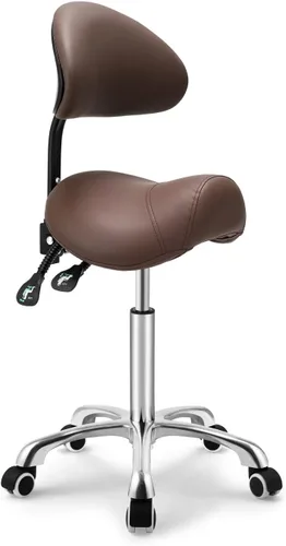 Vista 12 de Kaleurrier Taburete con ruedas para sillas de escritorio giratorias de cocina de salón Asiento de sillín; capacidad de peso de 350 libras; altura