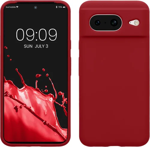 Vista 90 de kwmobile Funda compatible con Google Pixel 7 - Funda de silicona TPU con acabado suave - Piedra antigua