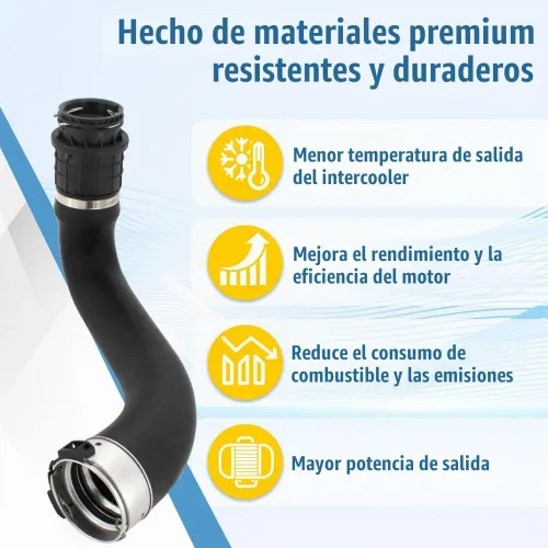 Vista 3 de Manguera de entrada de aire intercooler turbocompresor compatible con Cruze