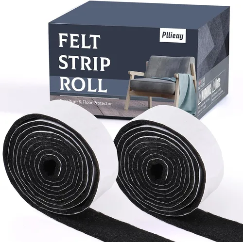 Vista 8 de Pllieay Paquete de 2 rollos de tiras de fieltro autoadhesivas, 118 x 2 x