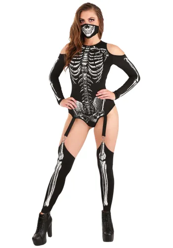 Vista 7 de Disfraz para mujer Skeleton Bodysuit Multicolor