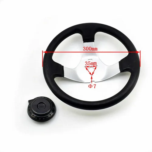 Vista 7 de Kit de volante delantero para volante, barra de acoplamiento de rótula, kit de eje para 168CC ATV Go Kart Quad