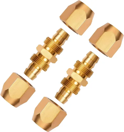 Vista 8 de Soild Brass HPT - Kit de reparación de empalmador de manguera reutilizable de latón para manguera de identificación de 1/4 pulgadas