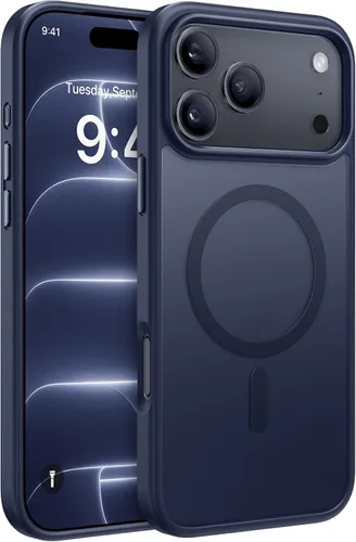 Vista 12 de Miracase - Funda magnética para iPhone 13 de 6.1 pulgadas (compatible con MagSafe) (con 2 protectores de pantalla), protección de grado militar Negro