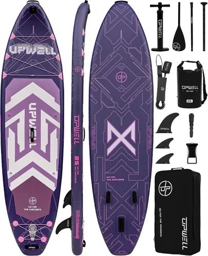 Vista 10 de UPWELL 11'6"×35" Extra Wide Inflatable Paddle Board, Stand Up Paddle Board for Youth & Adults, Stable Design, Premium SUP Accessories, 120L