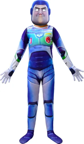 Vista 2 de Alyfyto Buzz Lighttyears - Disfraz para niños, overol de Halloween, Buzz Cosplay con cremallera y máscara