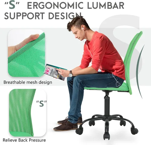 Vista 6 de PayLessHere Silla de oficina, silla de escritorio, silla ergonómica de malla para computadora, soporte para espalda, moderno, ejecutivo, respaldo
