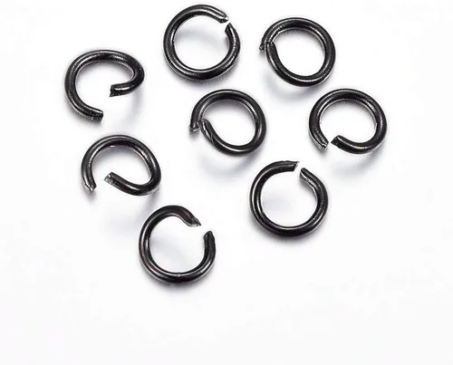 Vista 12 de HDSupplies 100 piezas - 4mm de argollas de acero inoxidable 304 de tono negro - Calibre 22 (espesor de 0.6mm)