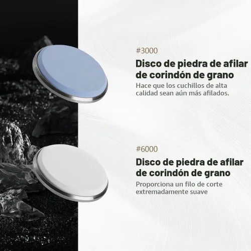 Vista 2 de #3000 Fine #6000 Disco de piedra de afilar de corindón extrafino y cuero compatible con HORL 2 y para HORL 2 Pro
