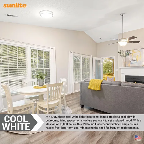 Vista 4 de Sunlite - Luz fluorescente y circular 4100K Blanco fresco