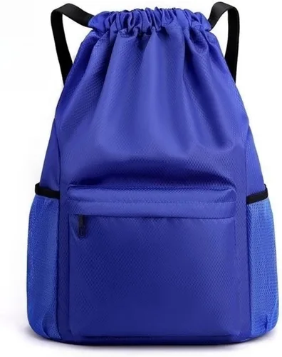 Vista 7 de Mochila con cordón impermeable bolsa de fútbol, gimnasio Sackpack Deportes Baloncesto Fitness Yoga Bolsa, Compras Casual Mochila