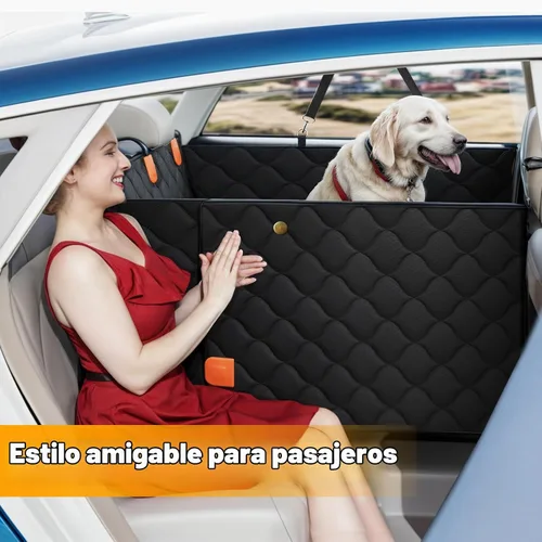 Vista 2 de PETICON - Extensor de asiento trasero convertible para perros, funda de asiento duro para perros
